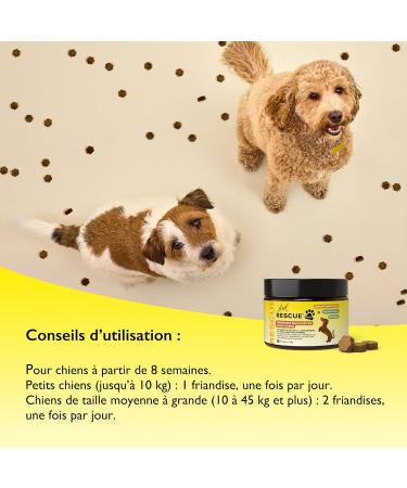 RESCUE Pets Dog Treats Serenity for Pets Ideal for Travel Veterinary Visit Grooming Noise Loneliness Alcohol-free Natural and Vegan - Buy Online on GoSupps.com