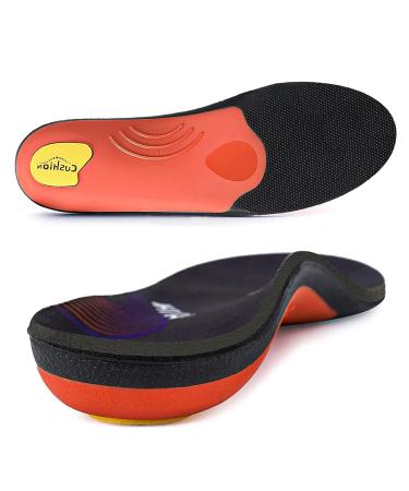 iFitna Full Length Orthotic Shoe Insoles Classic with Arch Support Unisex- Relieve Metatarsal Arch and Heel Pain Deep Black MEN 9-9 1/2|WOMEN 11-11 1/2 ---280MM/11.02" MEN 9-9 1/2|WOMEN 11-11 1/2 ---280MM/11.02" Black