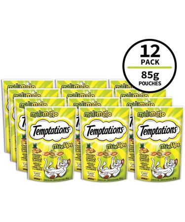 TEMPTATIONS Mix-Ups Cat Treats Chicken & Catnip & Cheddar 85g Pouch (12 Pack) 85 g (Pack of 12) Chicken - Catnip - Cheddar Cat Treats - Buy Online on GoSupps.com