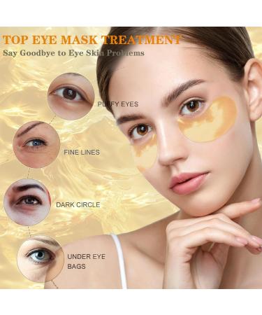 24K Gold Eye Mask Under Eye Gel Patches 30 Pairs Golden Hydrogel Eye Pads - suitable for puffy eyes and dark circles effectively improving eye bags fine lines and wrinkles - Under Eye Patches (60 - Buy Online on GoSupps.com