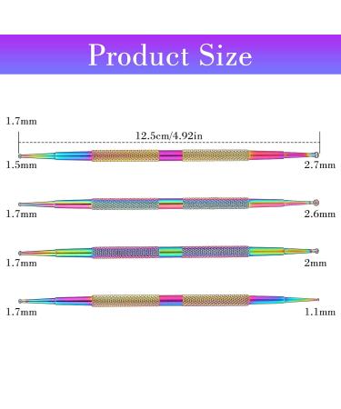 Jeffdad 4-Piece Dotting Pen Set - Professional Stainless Steel Nail Art Tools for DIY Decoration - Buy Online on GoSupps.com