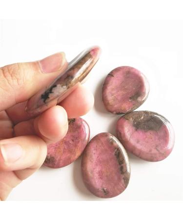 Buy Manekieko Natural Rhodonite Water Drop Chakra Thumb Worry Stone - Stress Relief & Healing Reiki Crystal Pocket Stone - Buy Online on GoSupps.com