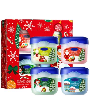 Moily 4 Piece Lip Balm Gift Set Intensive Hydrating Formula for Dry Lips Nourishing Care Multicolor One Size One Size Multicolor