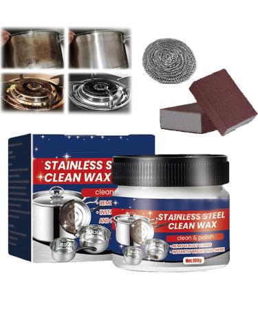 Magical Nano-Technology Stainless Steel Cleaning Paste Multi-Purpose Powerful Cookware Decontamination Rust Removal Surface Safe No Residue (1pc)