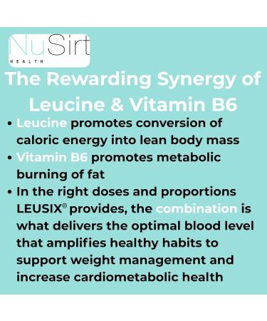 LEUSIX Weight Management Supplement Patented Leucine + Vitamin B6 Formula Supports Metabolism Fat Utilization & Lean Muscle 120 Tablets (1-Month Supply) - Buy Online on GoSupps.com