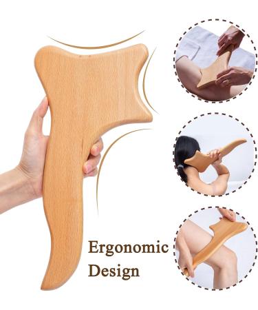 2 in 1 Wood Lymphatic Drainage Dry Brush Massage Tools Kit - Wooden Therapy Paddle for Body - Maderoterapia Kit - Shower Brush for Cellulite - Best Body Brushing Tool - Buy Online on GoSupps.com