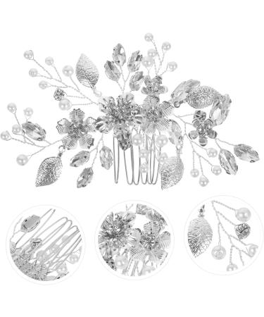 DOITOOL Bridal Hair Comb Clip Hair Accessories Tiara Hair Side Comb Rhinestone Hair Comb Flower Hair Comb Rhinestone Hair Decoration Bride Rhinestones Wedding Iron Sheets - Buy Online on GoSupps.com