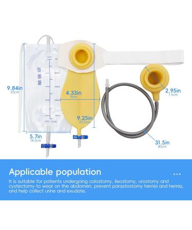 Buy Reusable Colostomy Bags | Drainable Pouches for Ileostomy Stoma Care | Portable Urine Collection System | Non-Irritating Ostomy Supplies for Elderly & Men (1000ml - Buy Online on GoSupps.com
