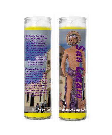 Set of 2 San Lazaro Prayer Candles 2 Veladoras De San Lazaro