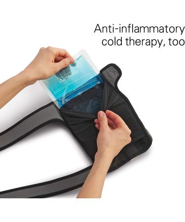 Sunbeam Heating Pad Wrap for Joint Pain Relief | Auto Shut Off, Moist Heat Option | Black/Grey - Buy Online on GoSupps.com