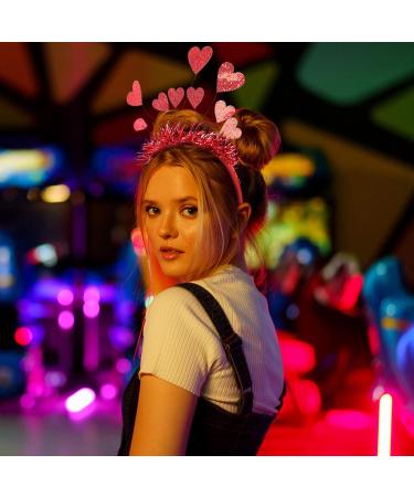 Beaupretty Glitter Heart Headband - Red Lametta Hair Band for Valentine's Day Weddings & Photo Props - Buy Online on GoSupps.com