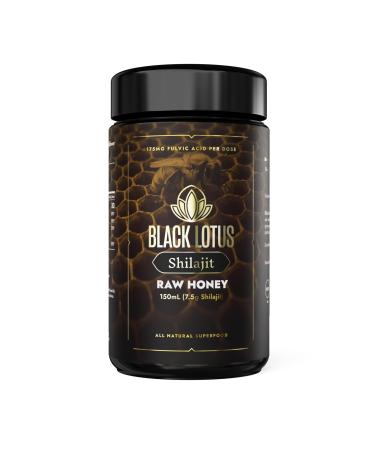 Black Lotus Pure Shilajit Resin Raw Honey Liquid Tincture 150ml 100% Pure Natural Shilajit for Men & Women Amino Acids 175mg Fulvic Acid 85 Ionic Trace Minerals For Immune Support Focus Energy