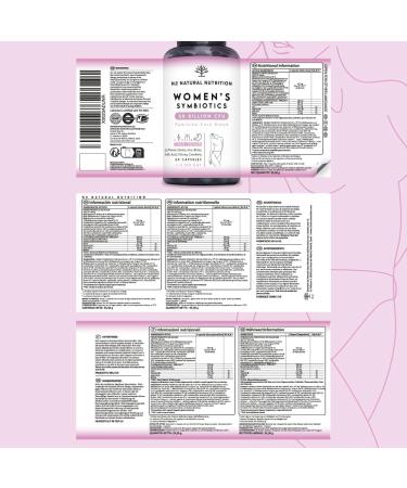  N2 Natural Nutrition Probiotics for Women 300 billion CFU/g* 17 multi-strains for intestinal vaginal urinary and skin health. 60 capsules N2 Natural Nutrition - Buy Online on GoSupps.com