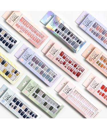 Semi Cured Gel Pedi Strips: Colorful Self Adhesive Nail Wraps for Long Lasting Manicure - Buy Online on GoSupps.com
