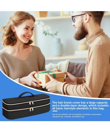 Hair Dryer Travel Bag Double Layer Travel Carrying Organizer Bag Travel Organizer Case with Interior Pockets Portable Dryer Case Hair Dryer Bag for Flat Irons Straighteners Curling Iron - Buy Online on GoSupps.com
