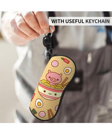 OPSREY grass Pot Leaf printed Glasses Case Portable Zip Storage Case Neutral Sunglasses Soft Case Delicious Sweet Ramen One Size - Buy Online on GoSupps.com