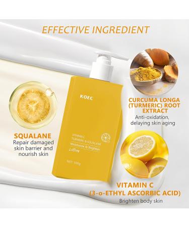 Turmeric & Vitamin C Cream Face Body Lotion - Firming Brightening and Moisturizing Skin Care (300ml) - Buy Online on GoSupps.com