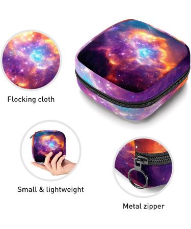 Galaxy Nebula Sanitary Napkin Storage Bag | Portable Menstrual Cup & Tampon Holder for Women & Teens | Colorful Breastfeeding Insert Pocket - 1 Piece - Buy Online on GoSupps.com