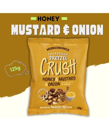 MunchKings Sourdough Pretzel Crush Pick N Mix - Choose From 3 Flavours | Jalapeno Cheddar Cheese Honey & Mustard & Onion | Pretzel-Snack of Flavoured Pretzel-Pieces 125g - Pack of 3 (1 of Each) 125 g (Pack of 3) - Buy Online on GoSupps.com