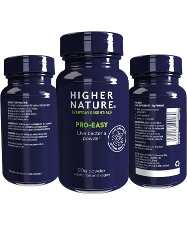 Higher Nature Pro-Easy Multi-Strain Live Bacteria Powder - Gut Health Probiotics for Whole Family - 90g - Buy Online on GoSupps.com
