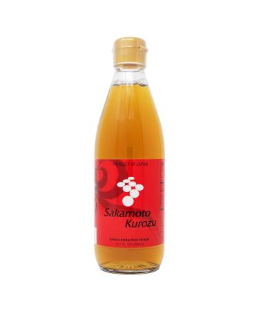 Sakamoto Kurozu Original Artisan Amber Brown Rice Vinegar, Fermented, Mild and Rich Taste, 12 Ounce (Product of Japan)