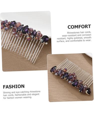 DOITOOL wedding hair crown pearl bride comb bridal hair comb wild diamond European and American water bottle lid seal colored diamond wedding hair side comb vintage hair - Buy Online on GoSupps.com