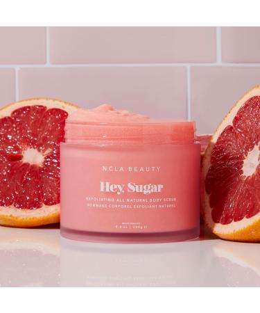 NCLA Beauty Hey Sugar All Natural Body Scrub - Moisturizing Exfoliating Sugar Scrub - Shea Cocoa and Mango Butters - Pink Grapefruit - 8.8 oz - Buy Online on GoSupps.com