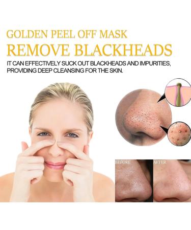 Gold Foil Peel-Off Mask | 98% Gold Anti-Aging Facial Mask for Deep Cleansing & Fine Line Reduction | Ideal for All Skin Types - Buy Online on GoSupps.com