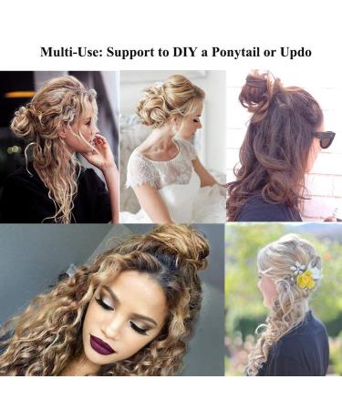 Ponytail Extension Hairpiece - Voluminous Medium Brown Hair Tie Updos & Buns | Realistic Look for Effortless Style - Buy Online on GoSupps.com