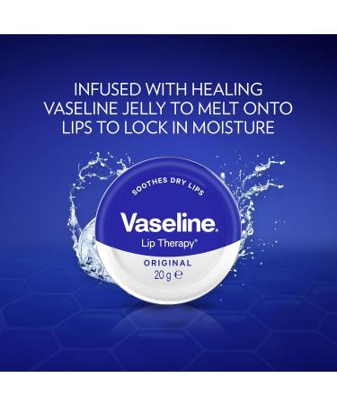 Vaseline Lip Therapy Lip Balm Tin 20g | Original Lip Moisturizer for Very Dry Lips | Pack of 12 - International Shipping Available - Buy Online on GoSupps.com