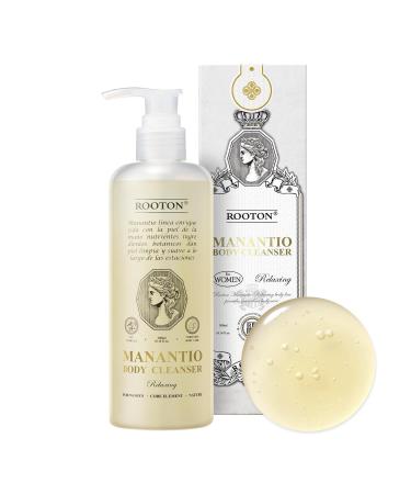 ROOTON Manantio Women s Vegan Body Cleanser Premium Body Wash for Smooth Texture Firmness & Hydration Improves Skin Elasticity and Moisture Balance 300ml / 10.14 fl oz