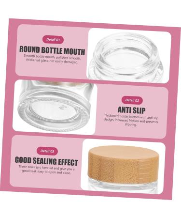 Beaupretty Bamboo Lid Cream Bottle Travel Cosmetic Containers Sugar Scrub Containers Small Jar with Lid Travel Jars Sample Jars Vial Pot Body Butters Lip Balm Frosted Glass Bottled - Buy Online on GoSupps.com