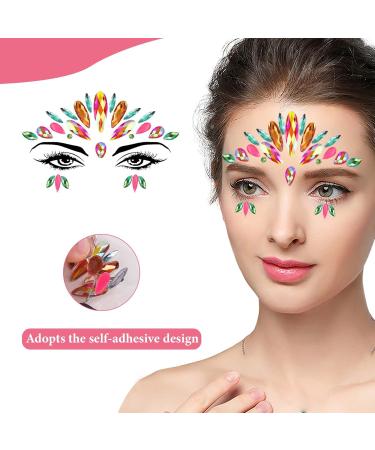 21 Sets Mermaid Face Jewels - Rhinestone Face Gems & Eye Stickers for Festivals Rave and Carnival | Perfect Party Accessories - Buy Online on GoSupps.com