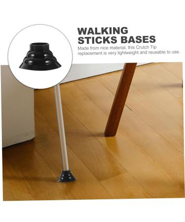 Healeved 6-Pack Plastic Crutch Feet Tips for Medical Walking Sticks - Durable Floor Protection & Stability for Easy Walking - Buy Online on GoSupps.com
