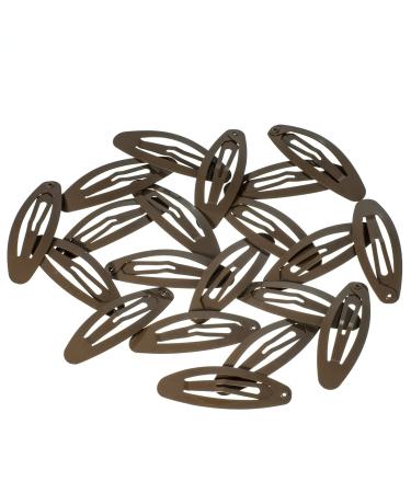 HAARallerliebst Hair Clips - 20 Oval Brown Clips (5 cm) with White Storage Box - International Shipping Available - Buy Online on GoSupps.com