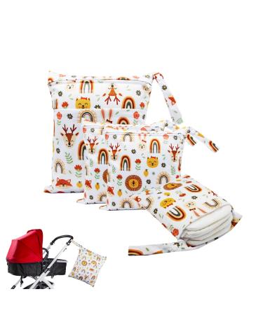 Zeukets wetbag 4 pieces of wet bag diaper bag wrap pocket wet bag kindergarten naspocks reusable organizer bags with zipper for baby toddlers travel diapers travel gym beach pool - Buy Online on GoSupps.com