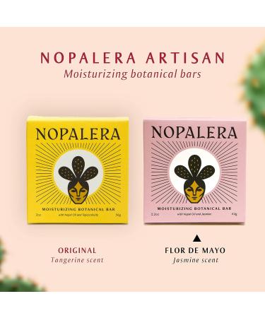 Nopalera Flor de Mayo Moisturizing Botanical Bar - Vegan Plant-Based Moisturizer with Nopal Cactus Oil - Natural Fragrance - Pink 2.2 oz - Buy Online on GoSupps.com