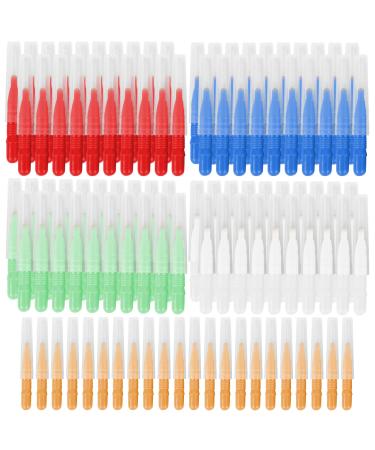100 pieces of interdental brushes interdental brushes toothpick cleaner gap to the toothbrush tooth cleaning Tool for cleaning narrow interdental teeth to the teeth tooth cleaning tools - Buy Online on GoSupps.com