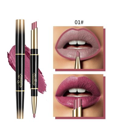 Double Ended Lipstick & Lip Liner Set - Matte Waterproof Moisturizing 2-in-1 for Women - Buy Online on GoSupps.com