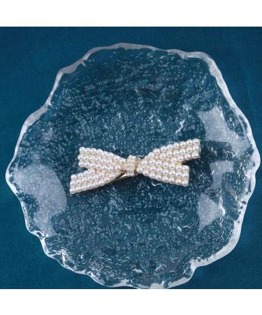 Yheakne Vintage Pearl Hair Clip Bow Hair Pin Clip Gold Pearl Hair Barrette Pin Bowknot Head Clip Headwear Decorative Headpieces Hair Accessories for Women and Girls - Buy Online on GoSupps.com