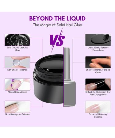Makartt Solid Nail Glue Gel - Extra Strong Adhesive for Press On & Acrylic Nails - Long-Lasting Clear Hard Gel for Nail Art - UV Light Cured - Buy Online on GoSupps.com