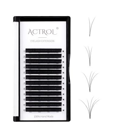Volume Eyelashes Extension D Curl 0.07mm 13mm Easy Fan Lashes Extension Self Fanning Eyelashes Extension volume Lashes Bloom in One Second Easy Fan Eyelashes Extension(D-0.07mm 13mm)