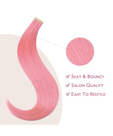 Buy If-Salt Peach Pink Tape Extensions | 10pcs Real Hair 25g 45cm Invisible Hair Extensions for Girls - Buy Online on GoSupps.com