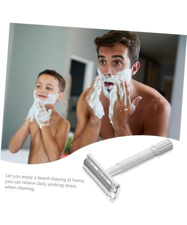 Didiseaon Long Handled Safety Razor - Old Fashioned Stainless Steel Beard Shaving Tool for Smooth Manual Hair Removal - Buy Online on GoSupps.com