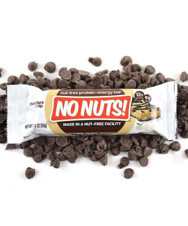 No Nuts! 100% Nut Free Dairy Free Vegan Protein Bars, Chocolate Chip, Organic, Kosher, Egg-Free, Non-Gmo & Dairy-Free Protein Bars Chocolate  12 Count (Pack of 1)