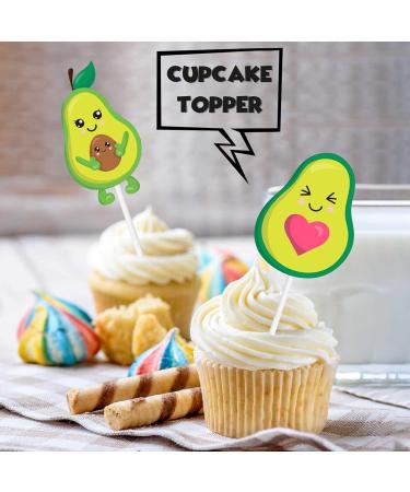 S-Cp-0002 Ice Cream Fruit Dessert Cupcake Topper Colorful Glitter Happy Birthday Sensory Pop Game Theme Decor Supplies Baby Shower Boys Girls Birthday Party Decorations - Buy Online on GoSupps.com