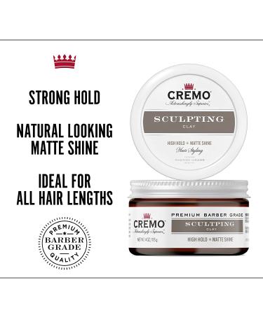 Cremo Premium Barber Grade Sculpting Clay - High Hold Matte Hair Styling, 4 Oz - Buy Online on GoSupps.com