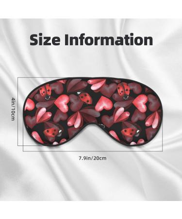 Buy Adjustable Ladybugs & Red Hearts Sleep Mask - Soft Double-Sided Eye Covers for Ultimate Comfort & Eye Edema Relief | International Shipping Available - Buy Online on GoSupps.com