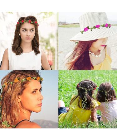 10-Piece Flower Crown Hair Garland Wreath for Weddings | Bridal Headband Flower Accessories - Buy Online on GoSupps.com
