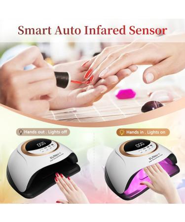 Buy UV LED Nail Lamp 280W Professional Nail Dryer with 66 Beads Fast Curing Gel Polish Auto Sensor & 4 Timer Settings for Perfect Nail Art International Shipping Available - Buy Online on GoSupps.com